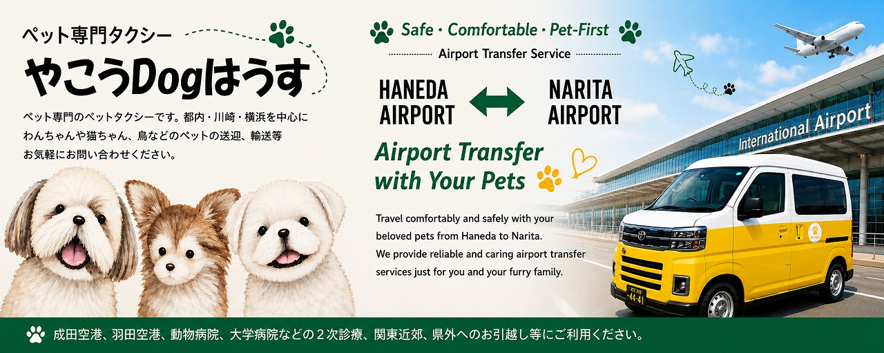 ペット専門のペットタクシー(pet taxi)