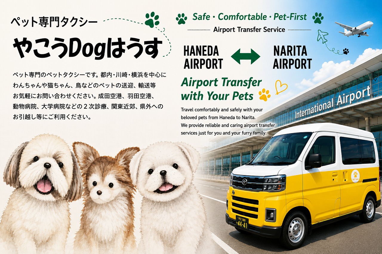 ペット専門のペットタクシー(pet taxi)
