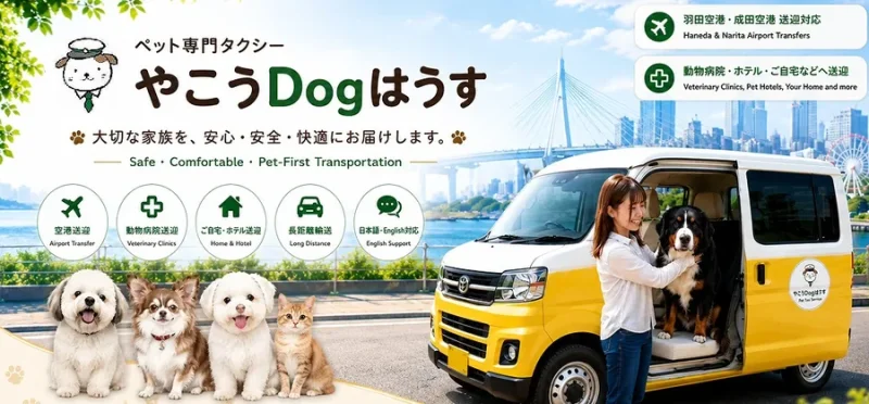 やこうDogはうす|横浜・川崎・東京対応のペット専門タクシー|羽田空港・成田空港送迎